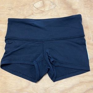 Size 2 Black Lululemon Spandex Shorts